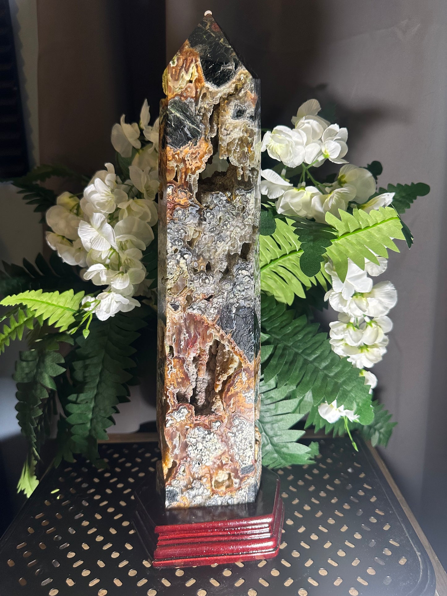 Natural Mixed Tourmaline Obelisk/Crystal Tower