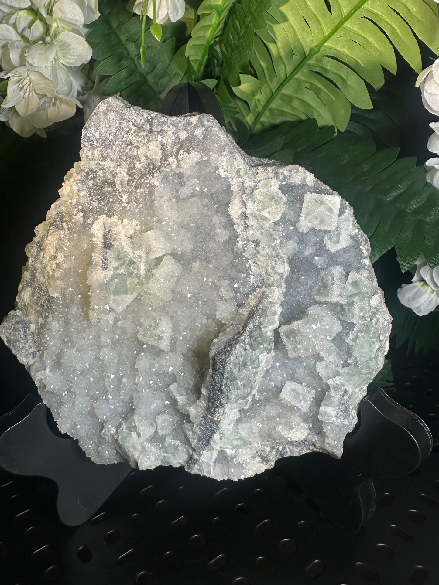 Natural sugarcoated Fluorite Cluster (Crystal Geode)