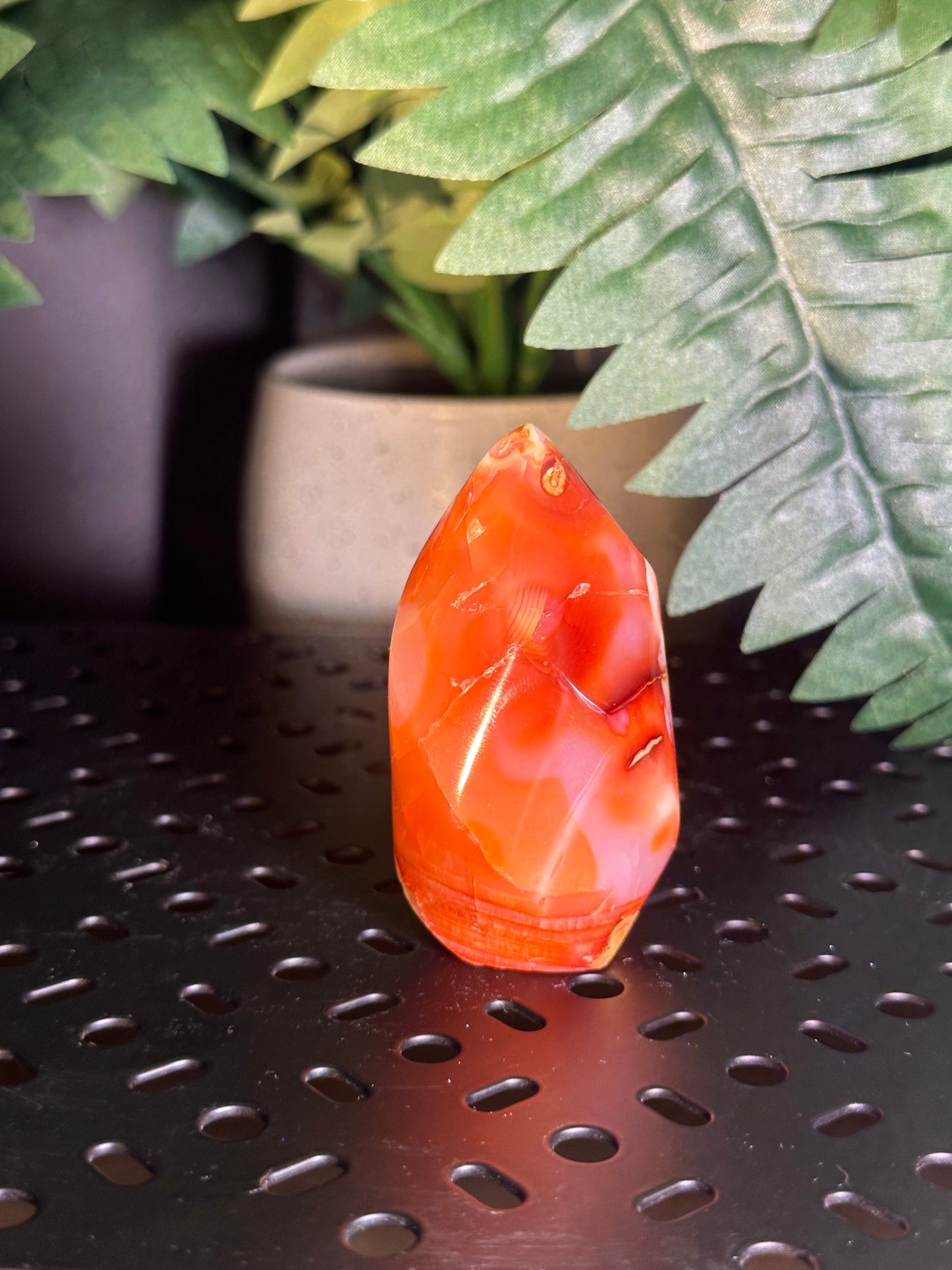 Carnelian Agate “Spiral” Crystal Tower