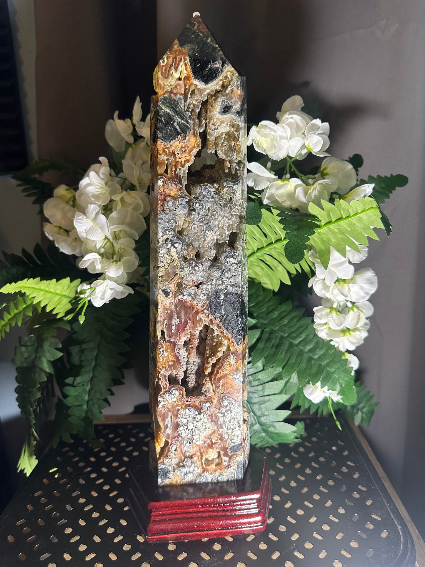 Natural Mixed Tourmaline Obelisk/Crystal Tower