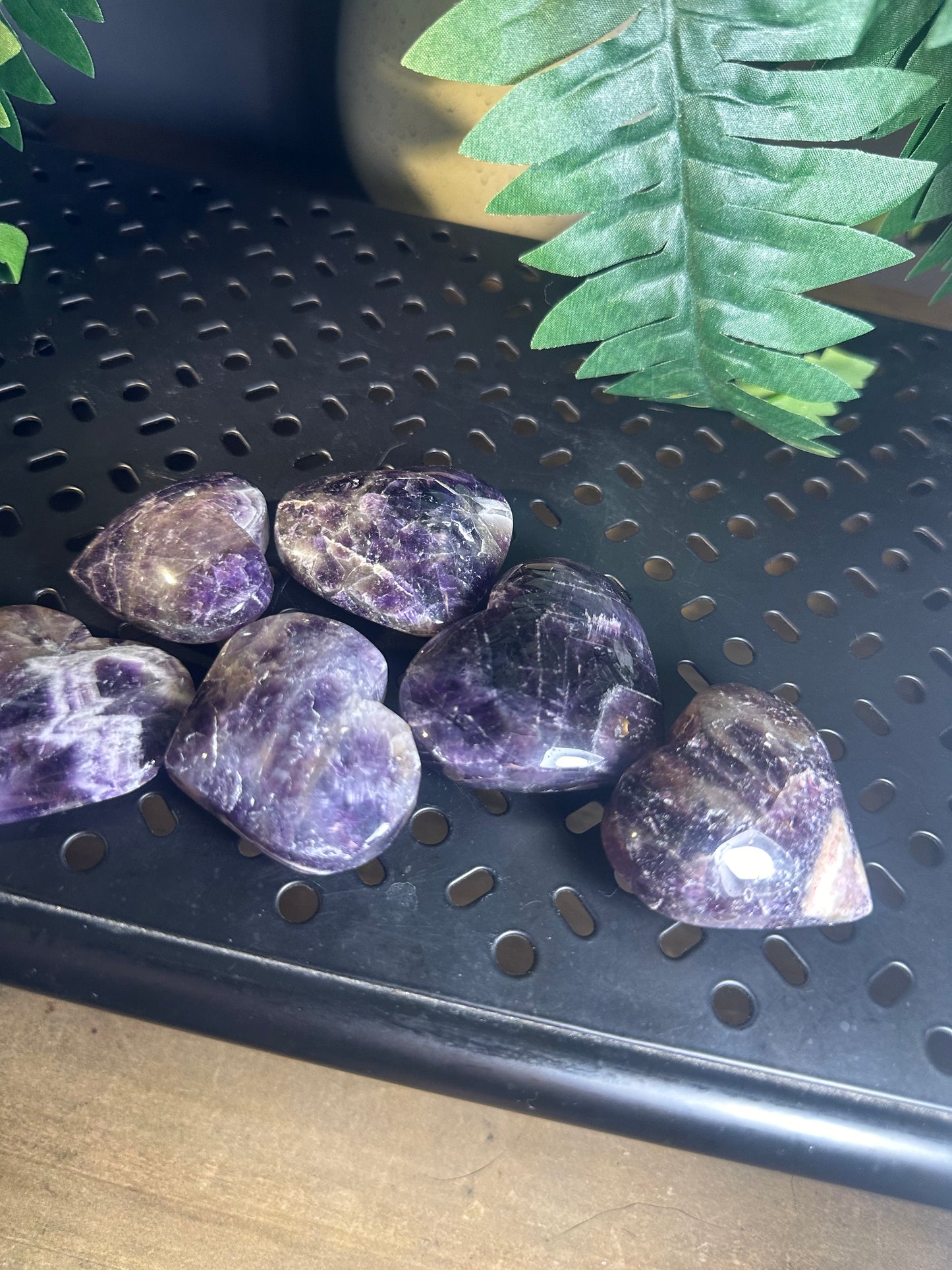 Dream Amethyst Palm-Stone Heart Pack