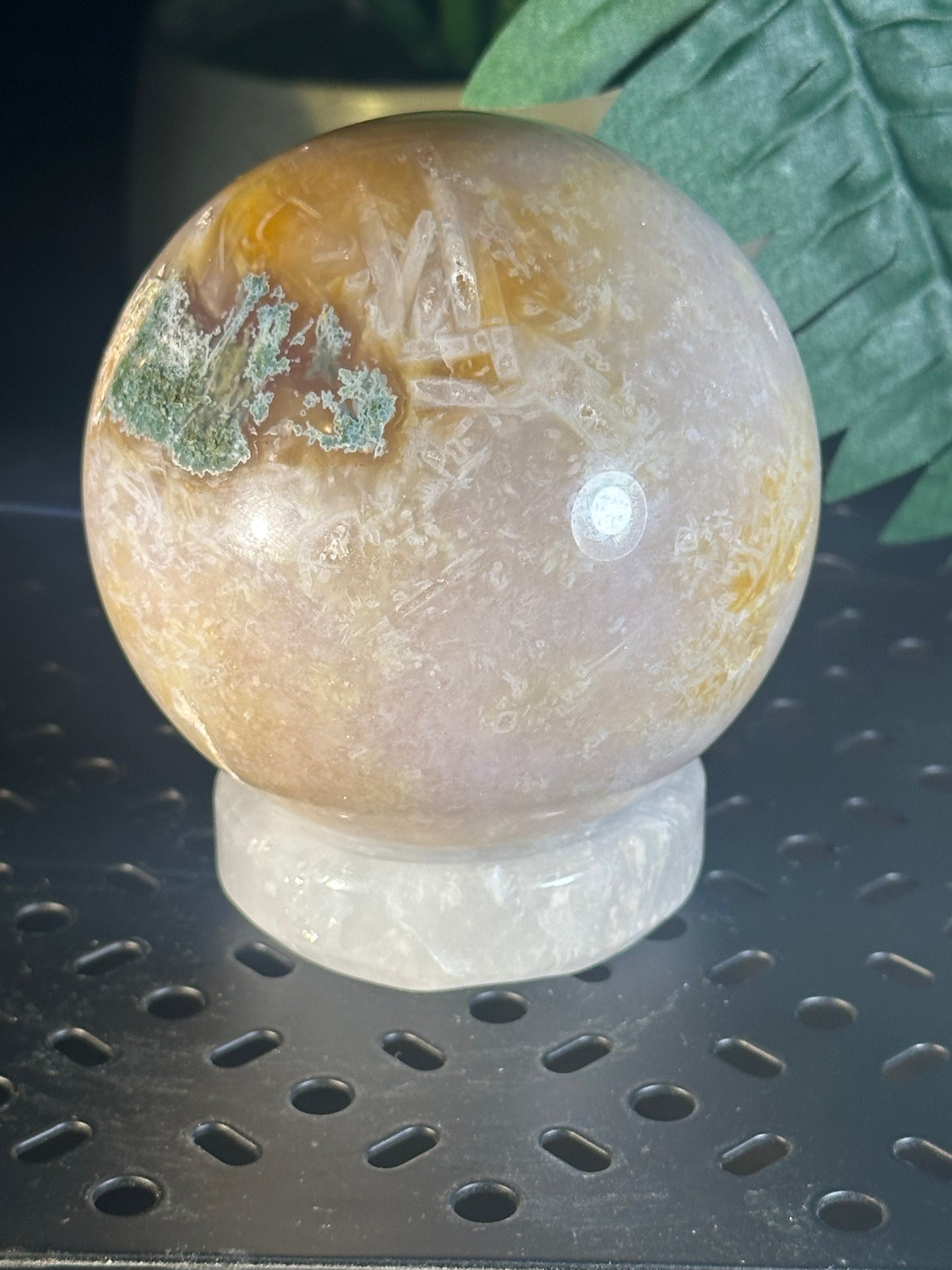 Cotton Candy Agate Crystal Sphere