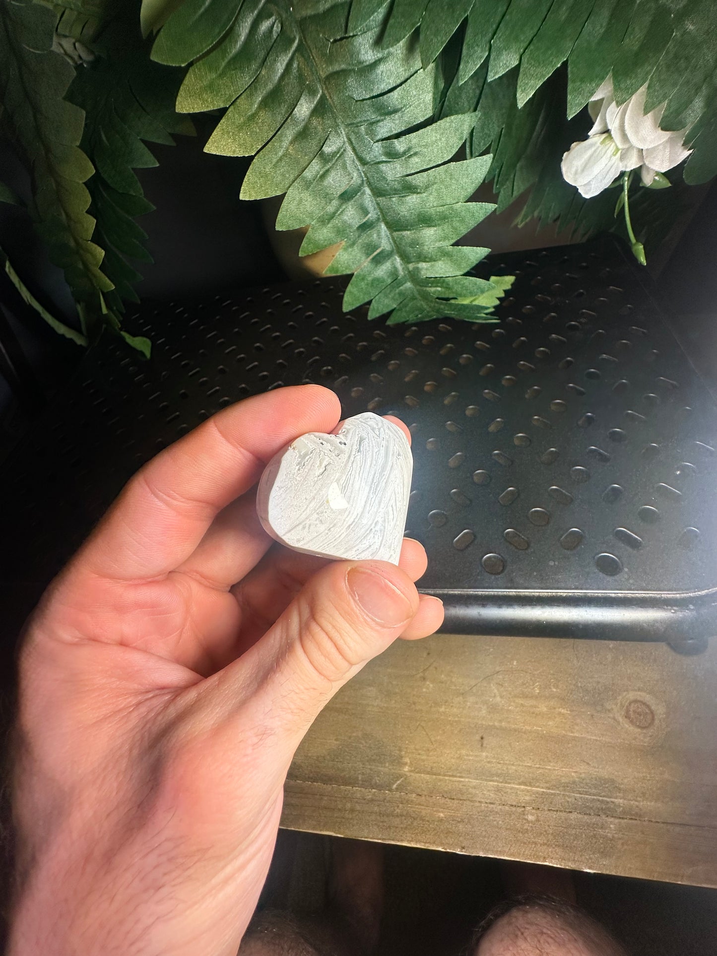 Crystal Agate Heart Palmstone