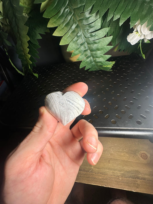 Crystal Agate Heart Palmstone