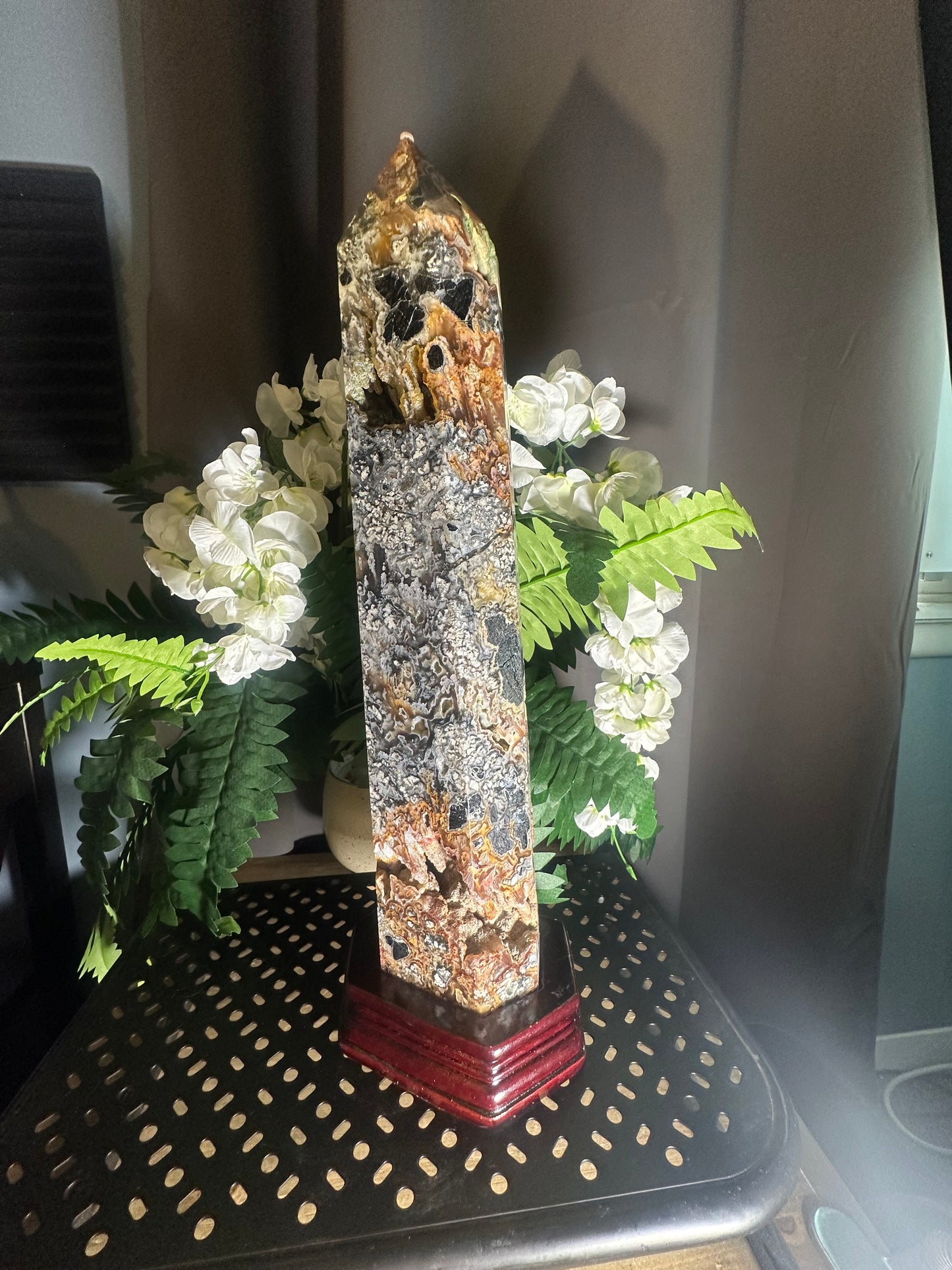 Natural Mixed Tourmaline Obelisk/Crystal Tower