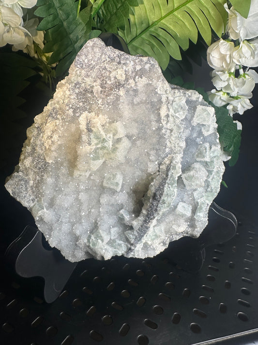 Natural sugarcoated Fluorite Cluster (Crystal Geode)