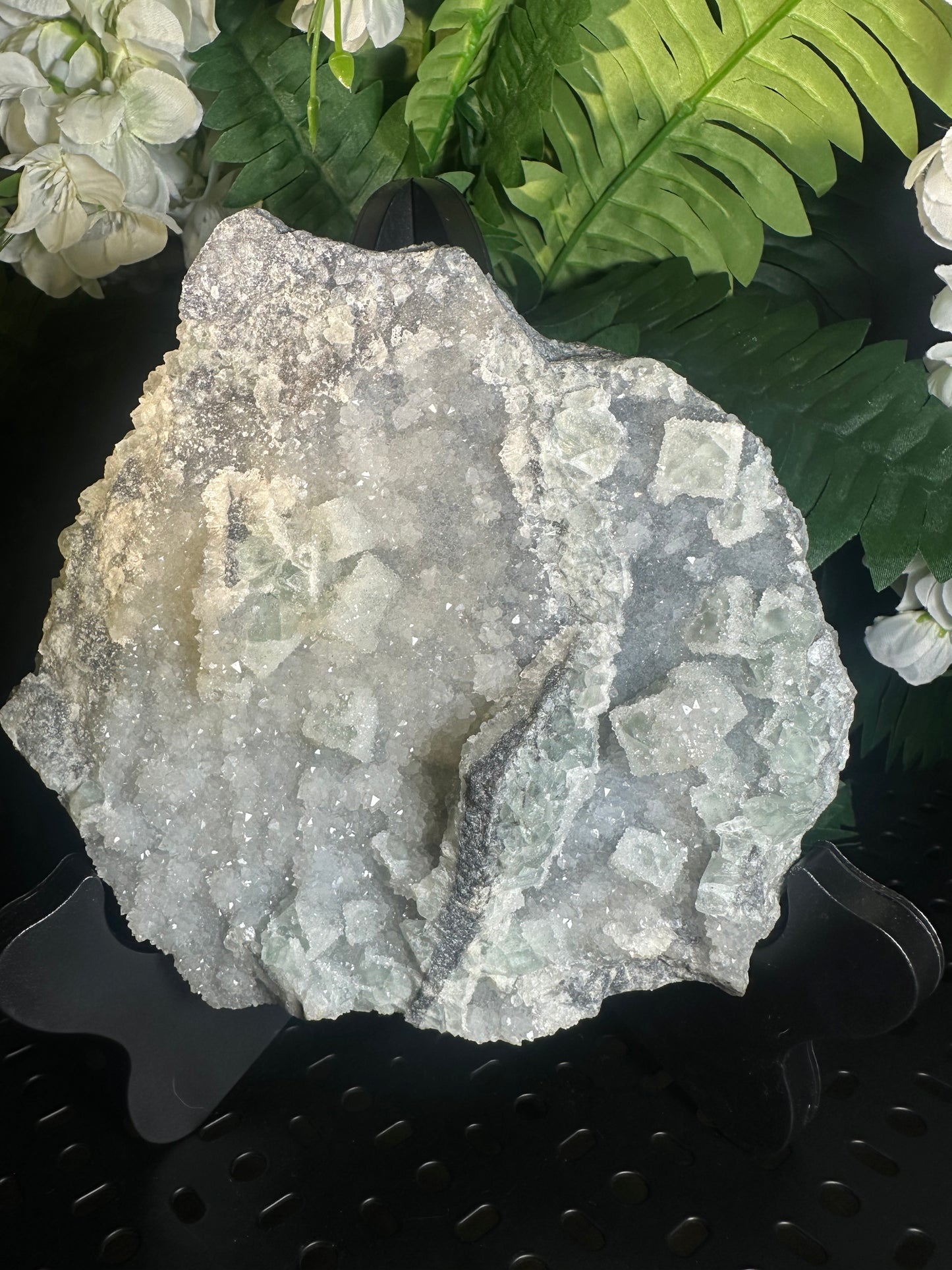 Natural sugarcoated Fluorite Cluster (Crystal Geode)