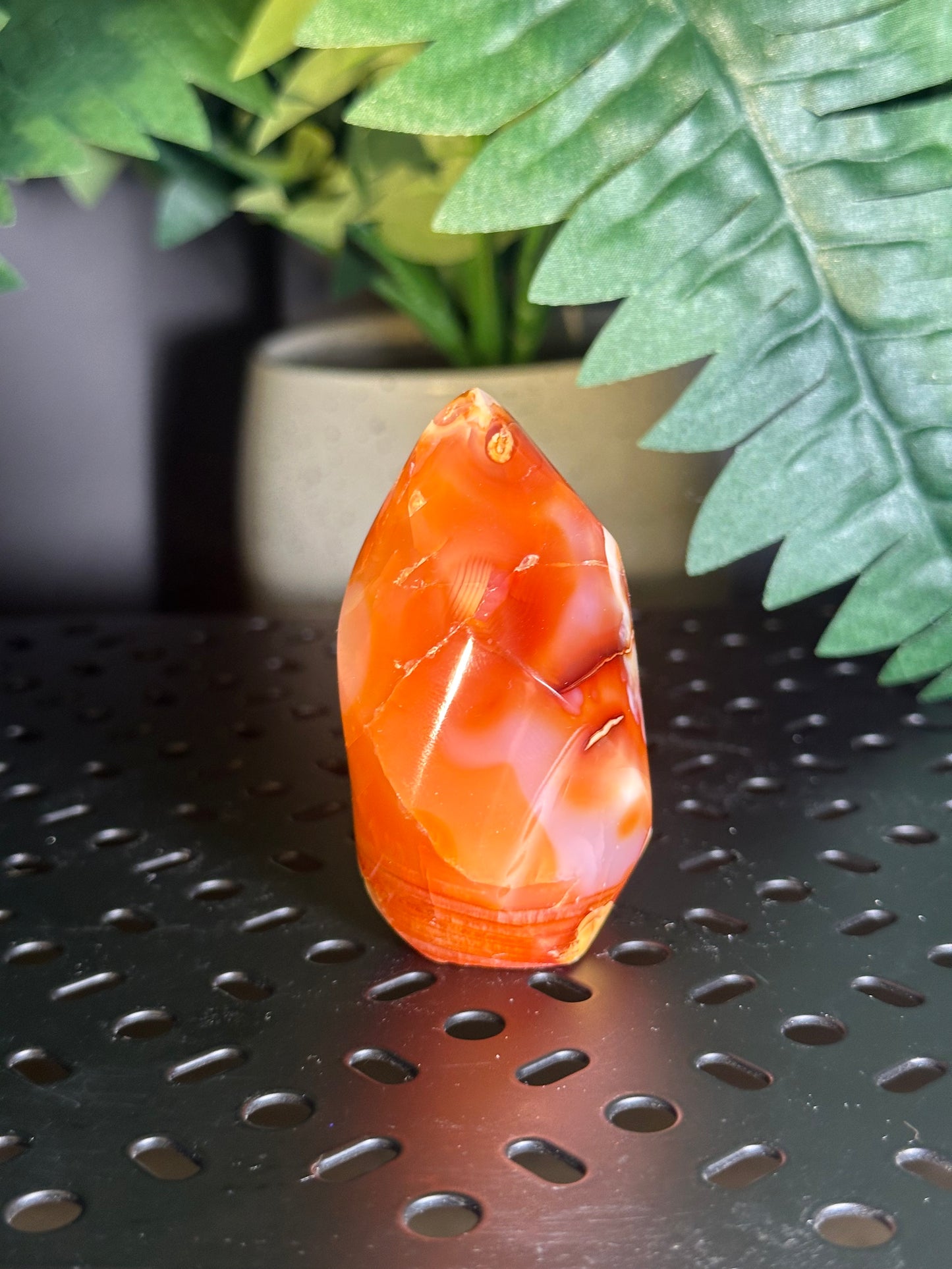 Carnelian Agate “Spiral” Crystal Tower