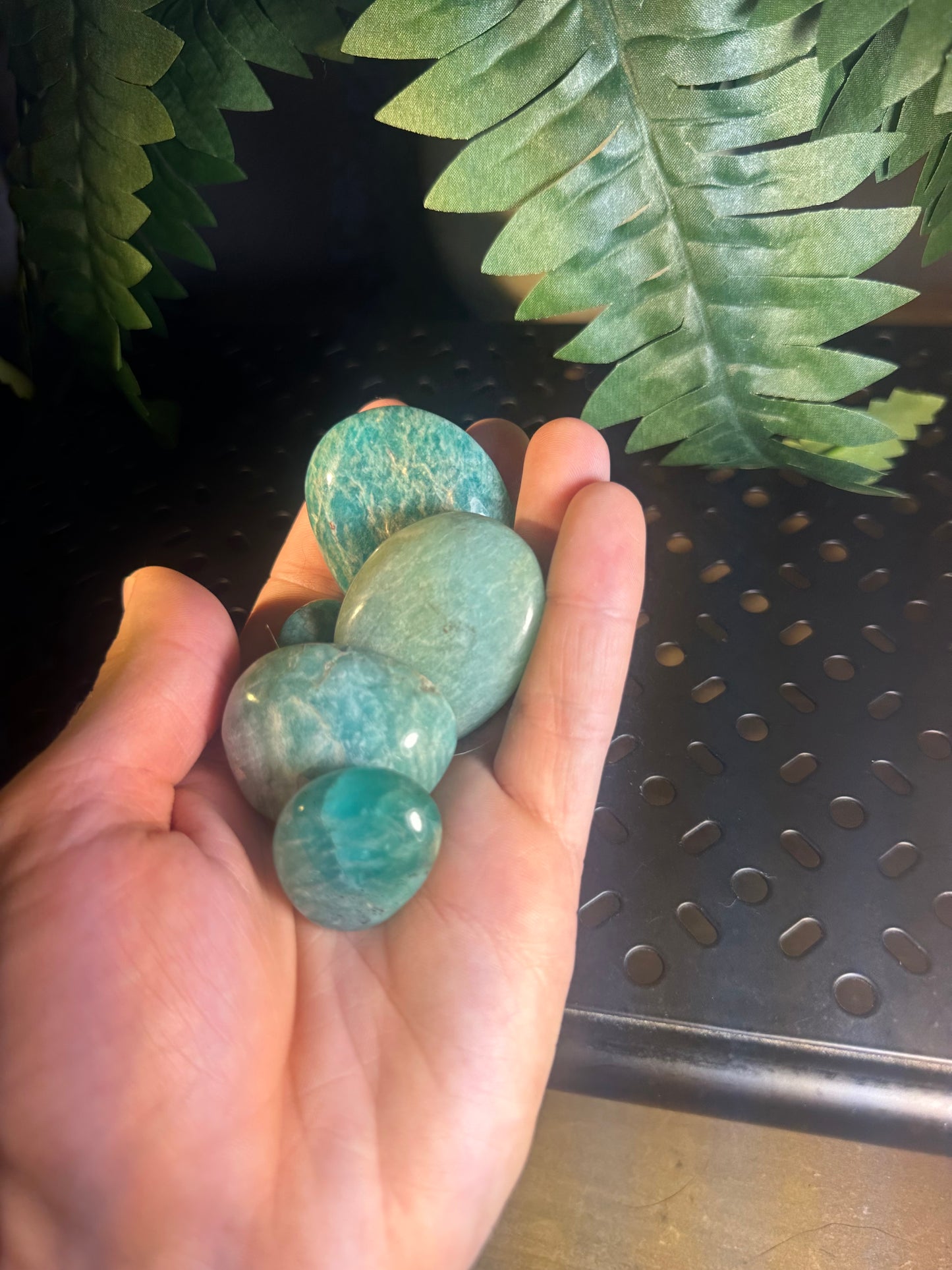 Amazonite Crystal Palmstone Pack