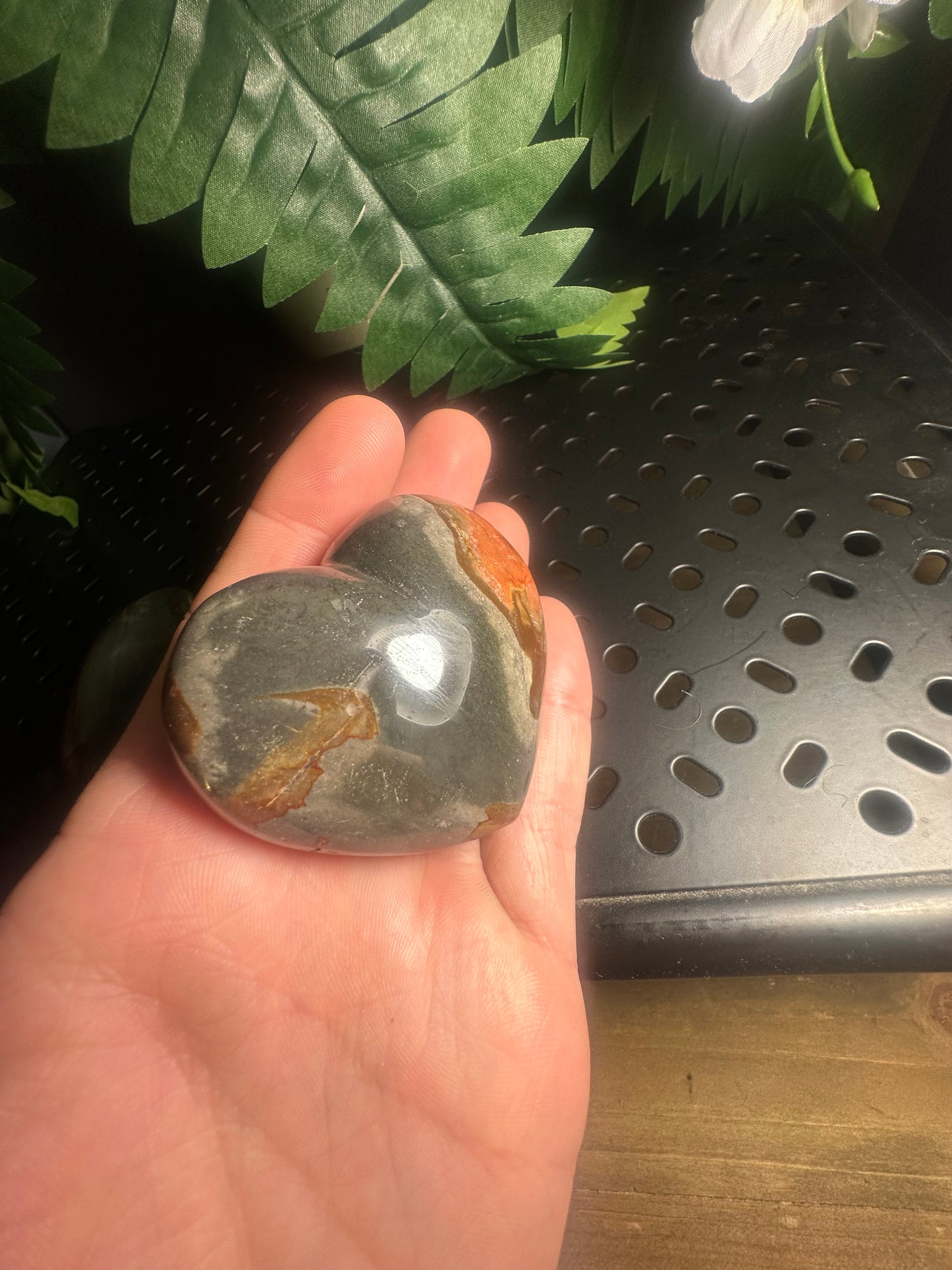 Polychrome Jasper Crystal Hearts