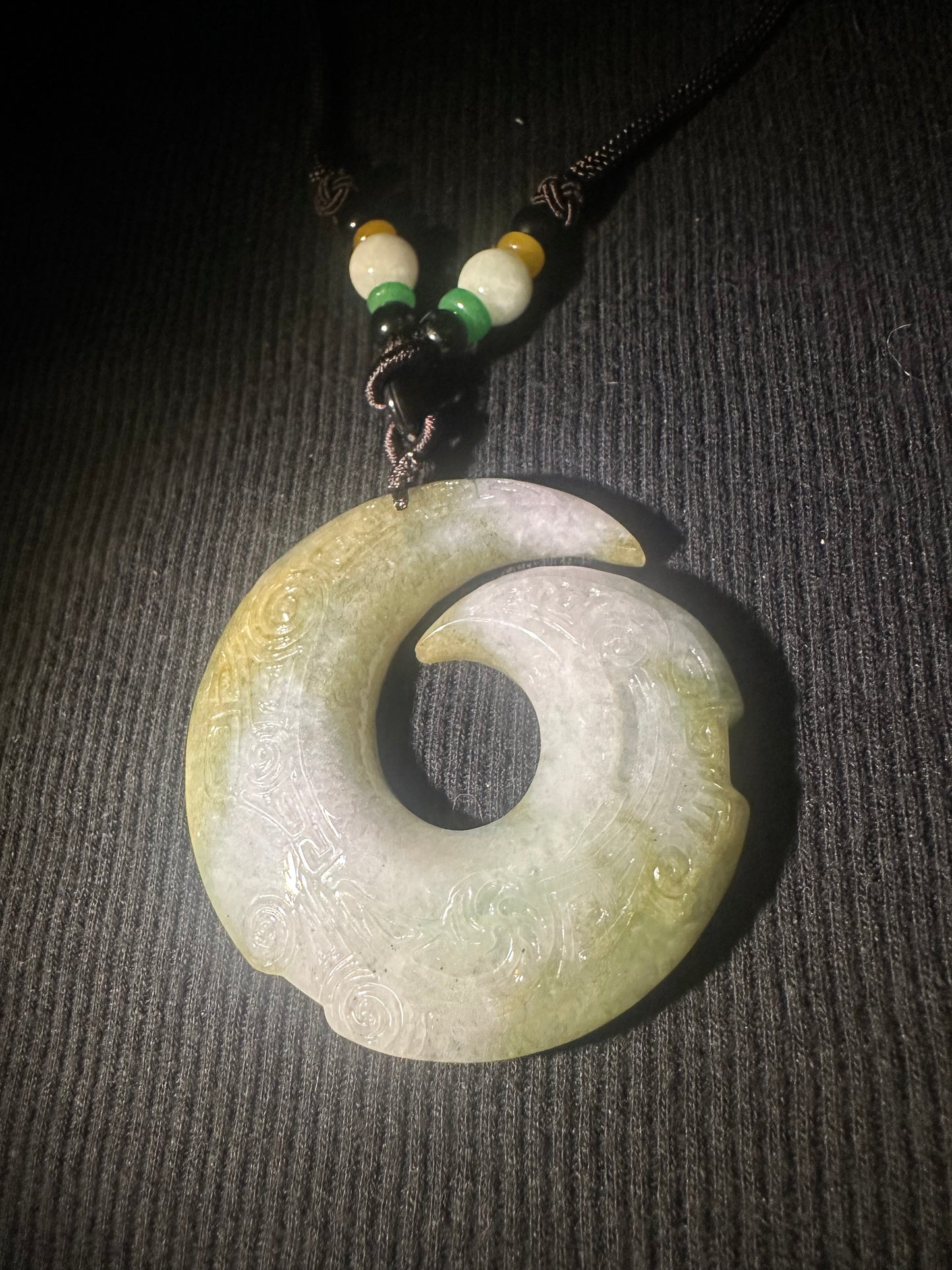 Jadeite “Unalome” Pendant