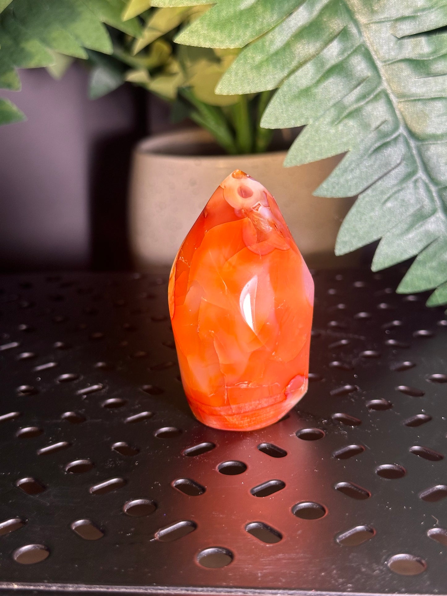 Carnelian Agate “Spiral” Crystal Tower