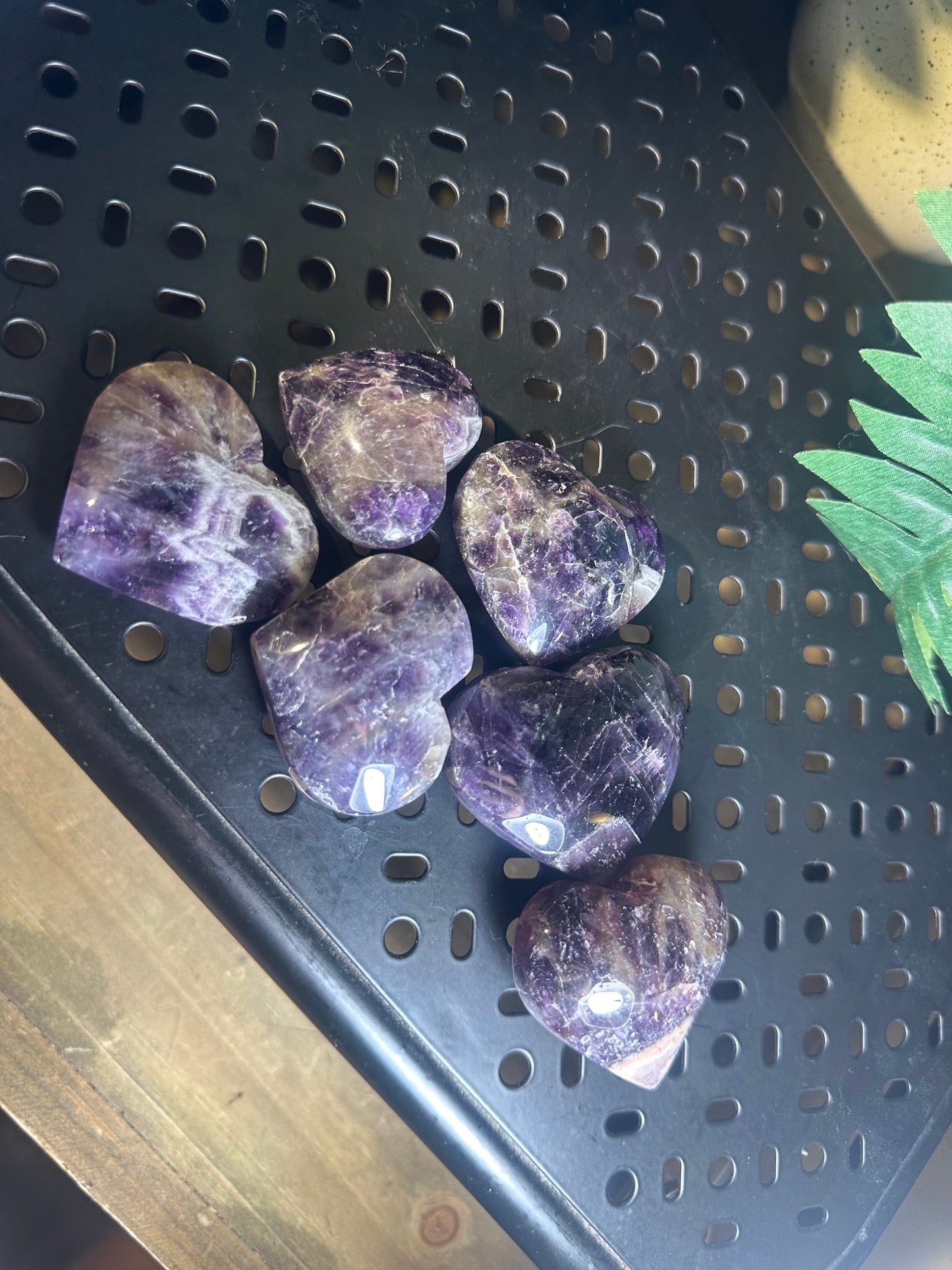 Dream Amethyst Palm-Stone Heart Pack