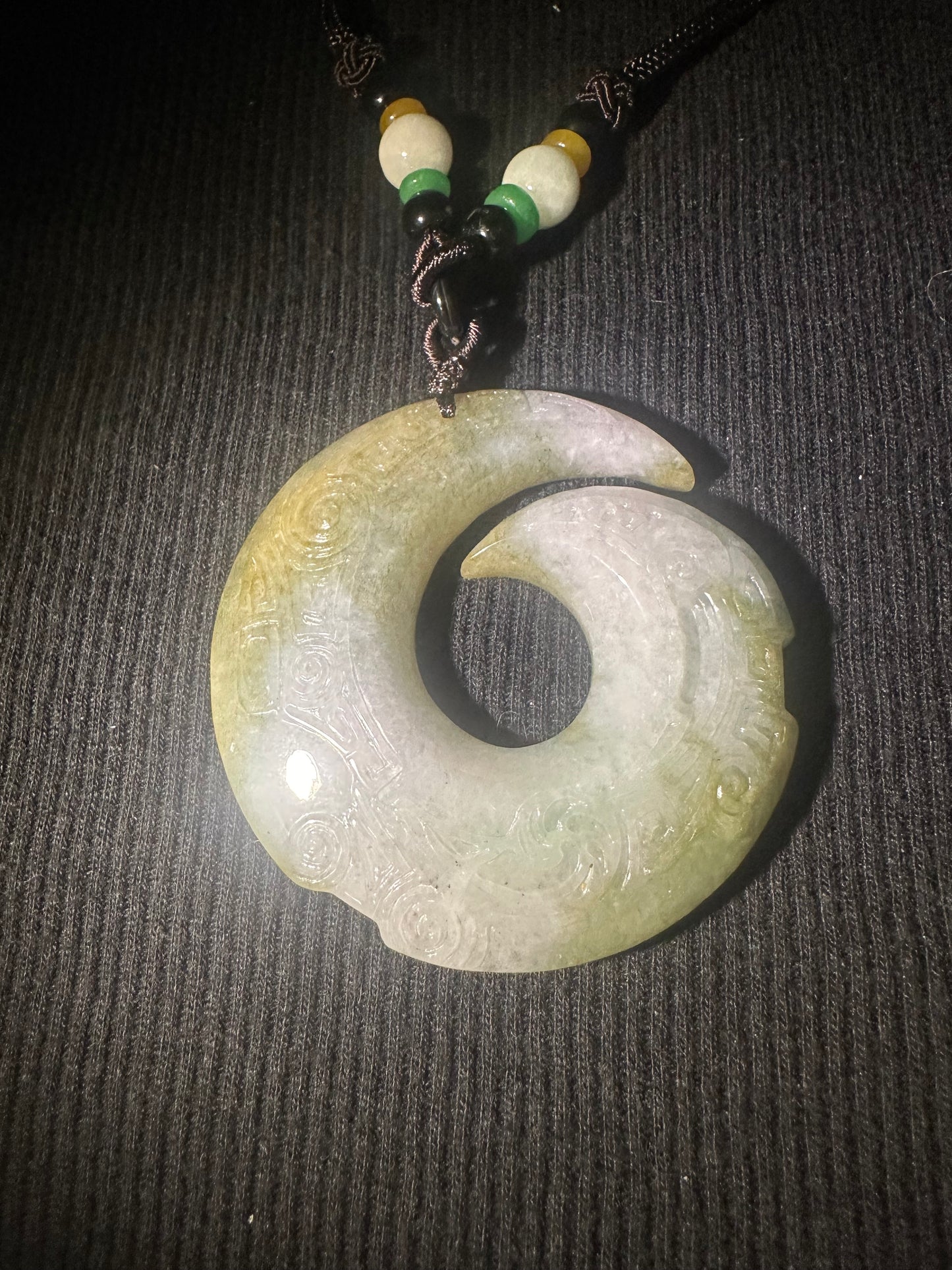 Jadeite “Unalome” Pendant