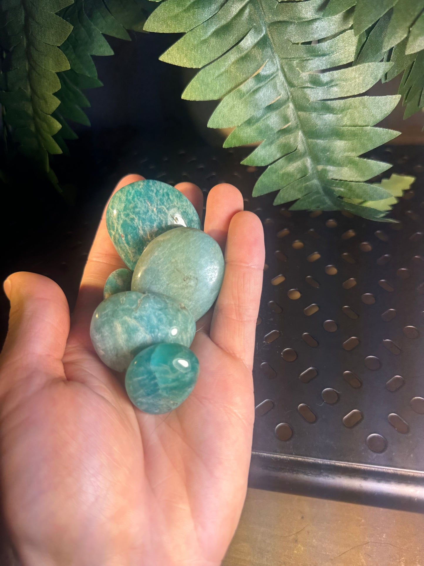 Amazonite Crystal Palmstone Pack