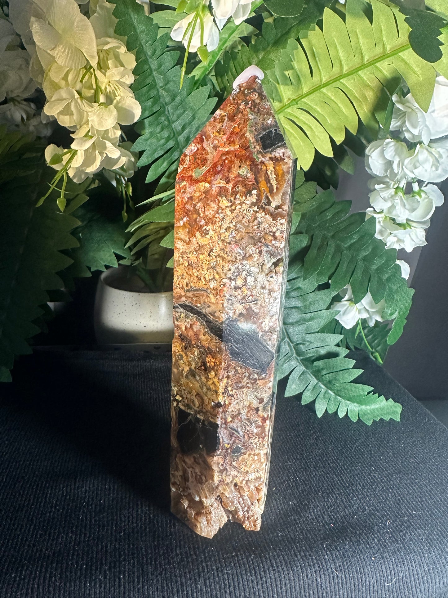 Mixed/Black Tourmaline Crystal Obelisk