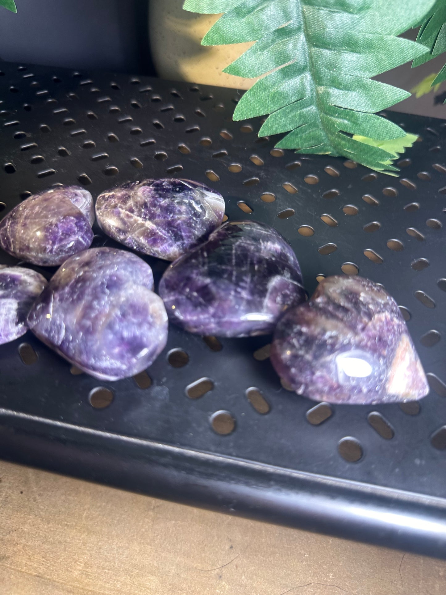 Dream Amethyst Palm-Stone Heart Pack