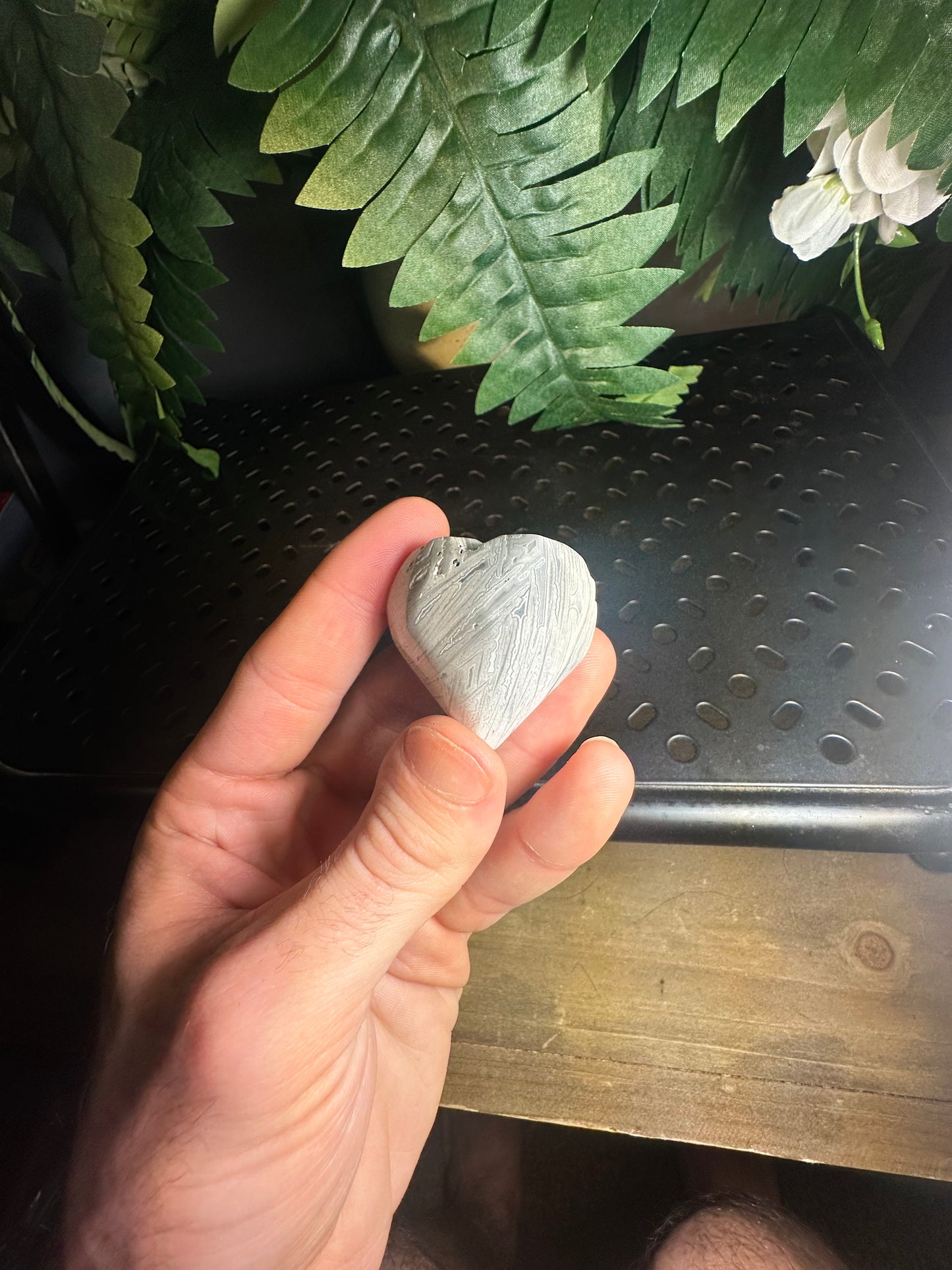 Crystal Agate Heart Palmstone