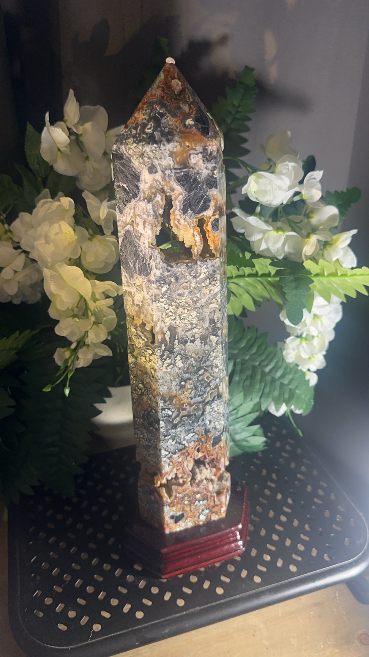 Natural Mixed Tourmaline Obelisk/Crystal Tower