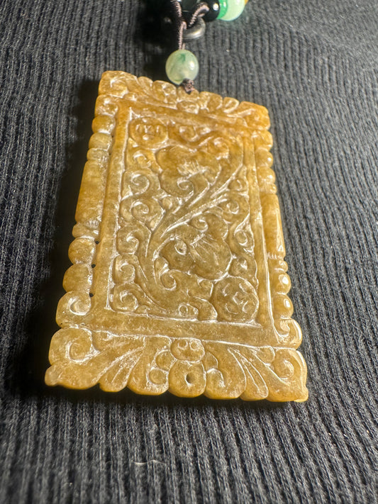 Jadeite “Ferns” Pendant