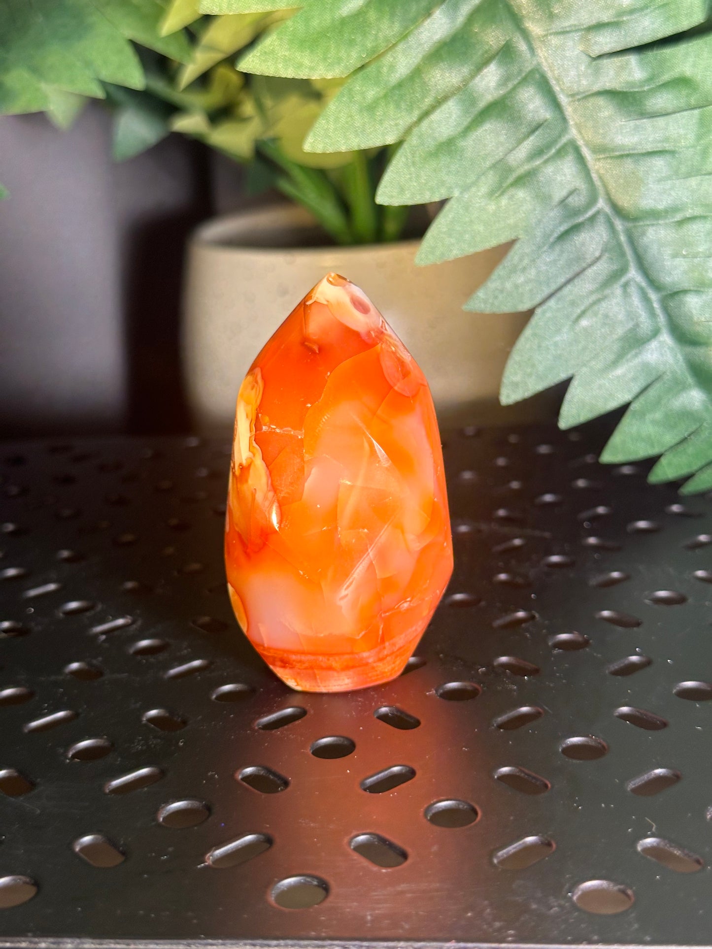 Carnelian Agate “Spiral” Crystal Tower