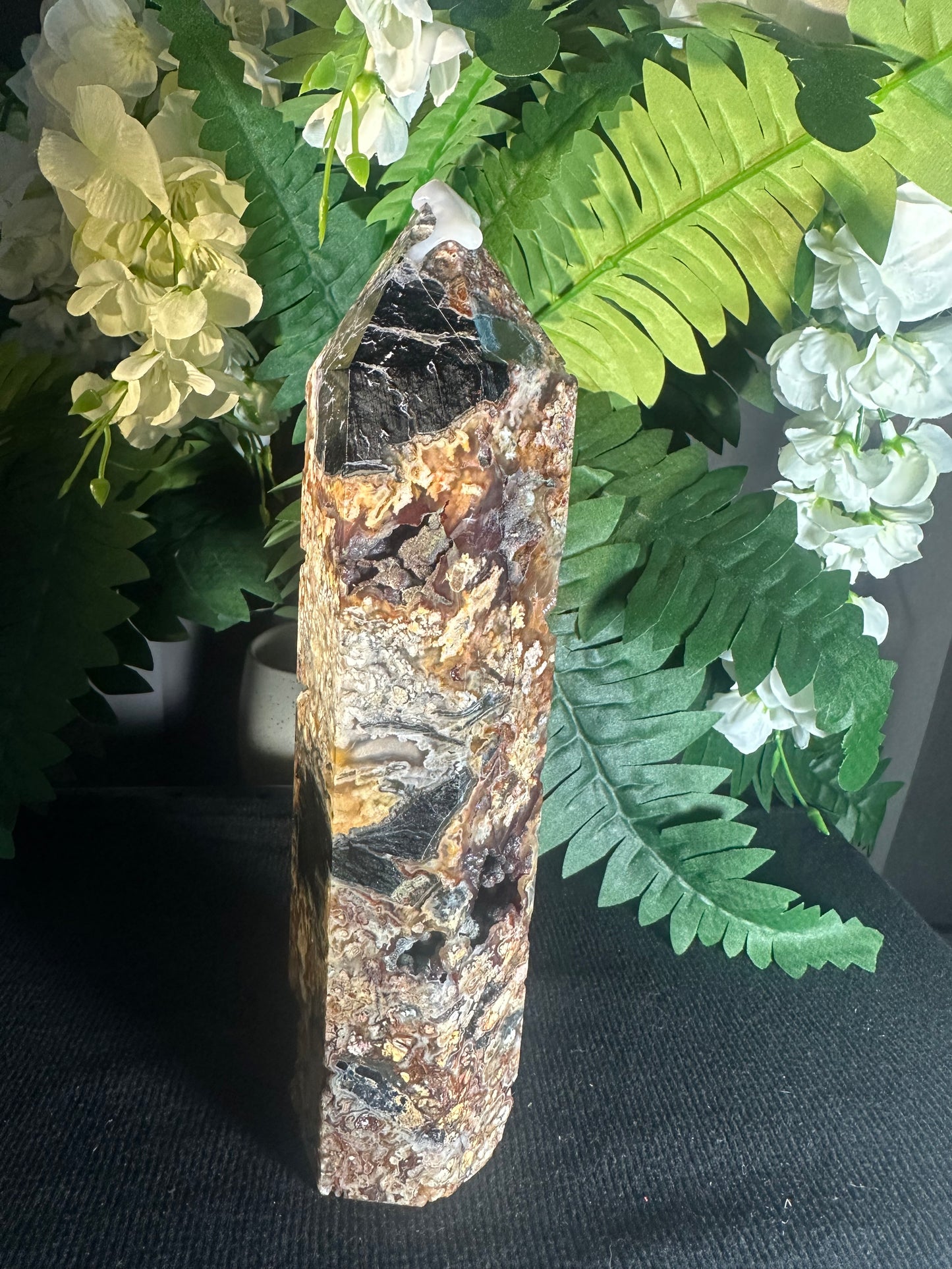 Mixed/Black Tourmaline Crystal Obelisk