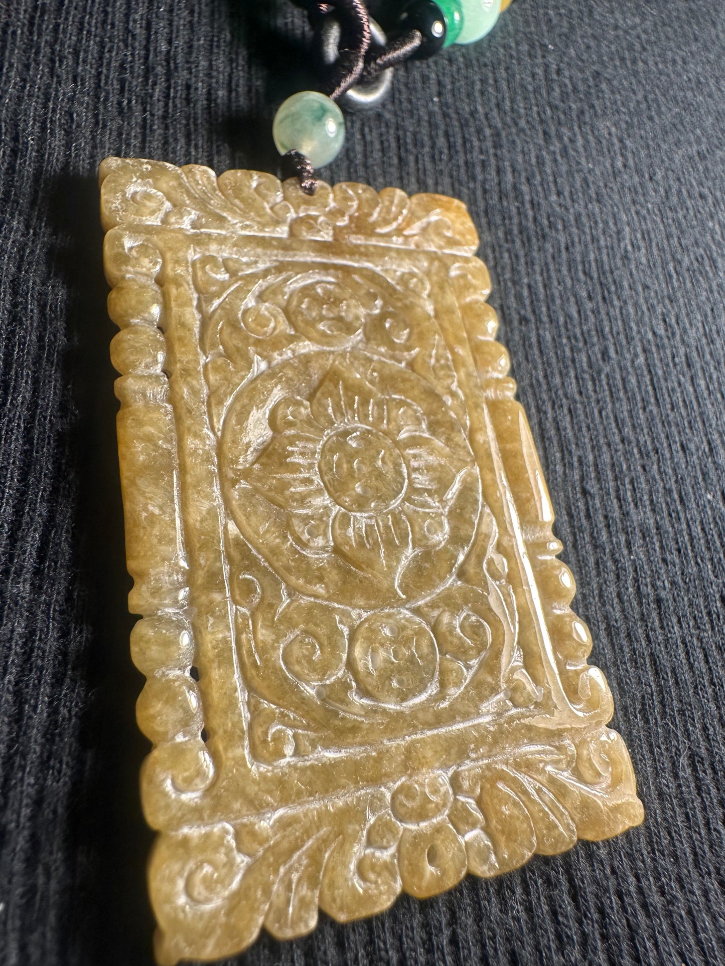 Jadeite “Ferns” Pendant