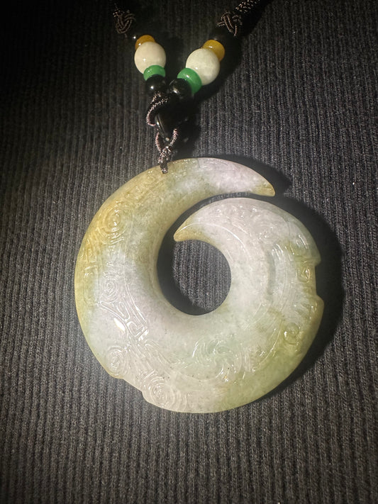 Jadeite “Unalome” Pendant