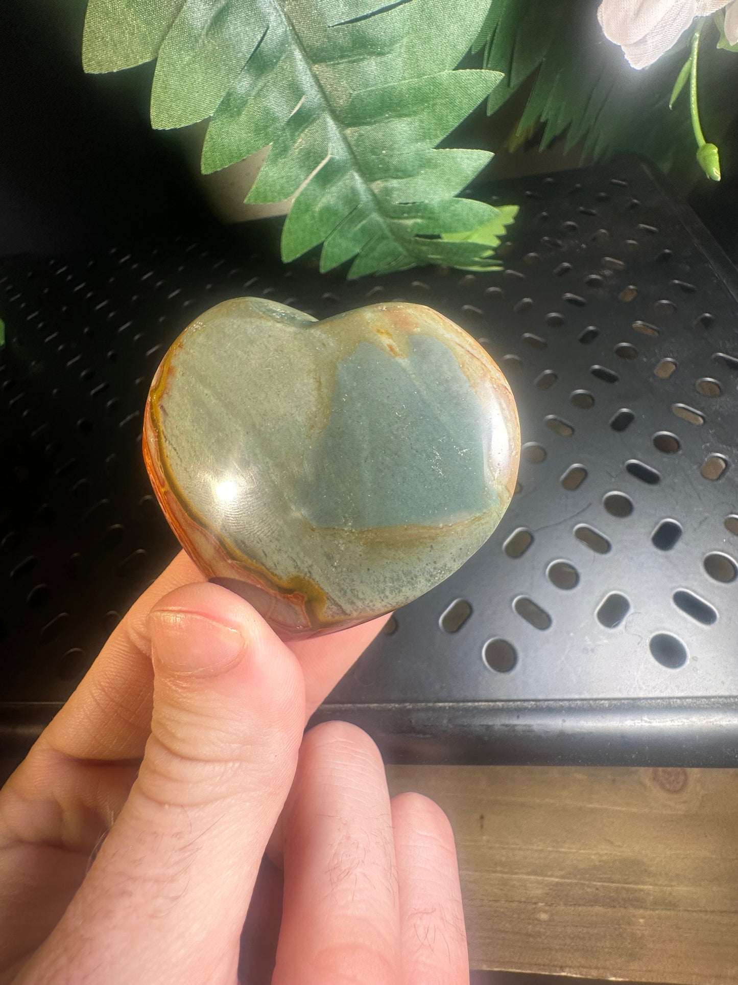 Polychrome Jasper Crystal Hearts