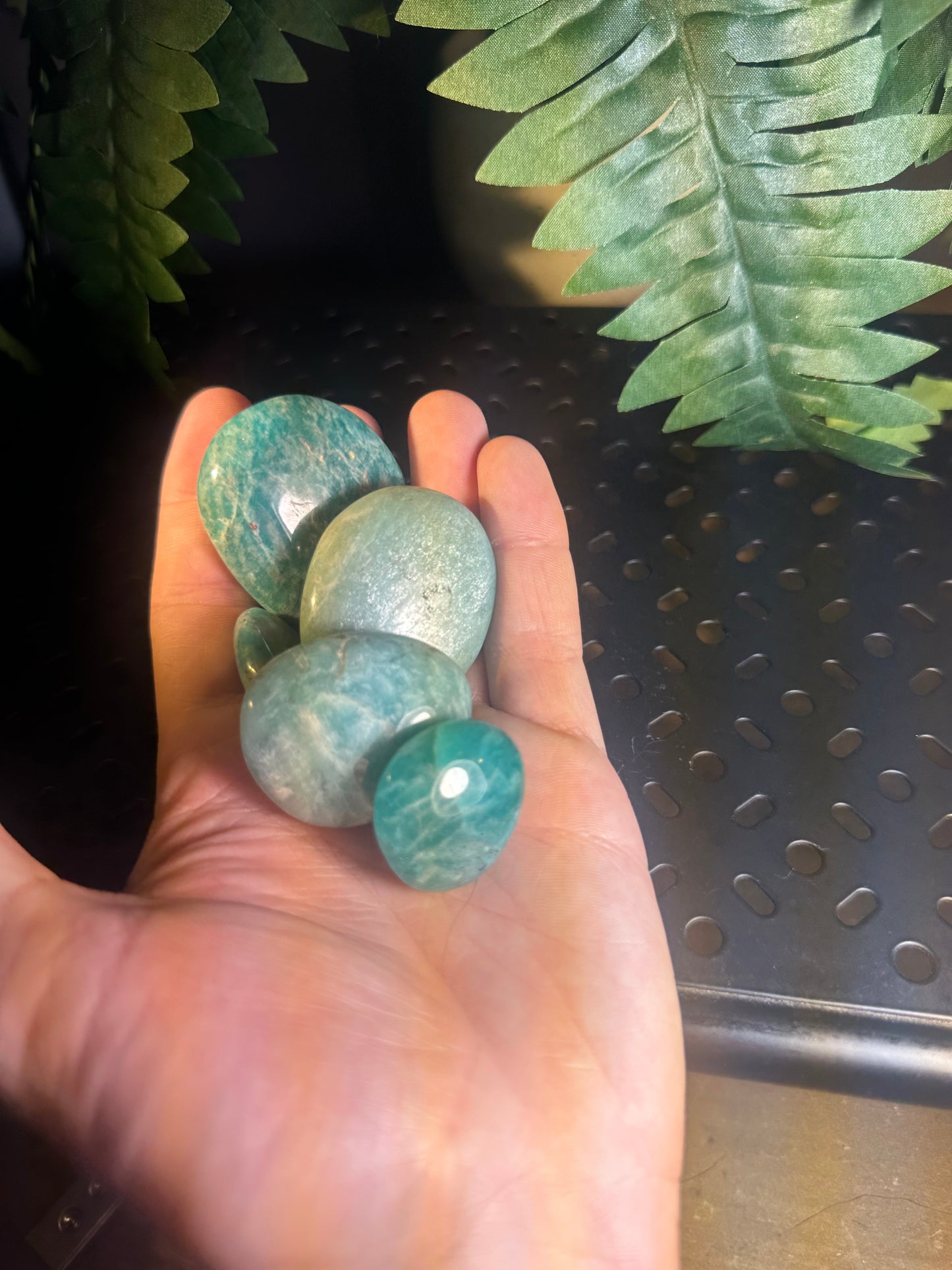 Amazonite Crystal Palmstone Pack