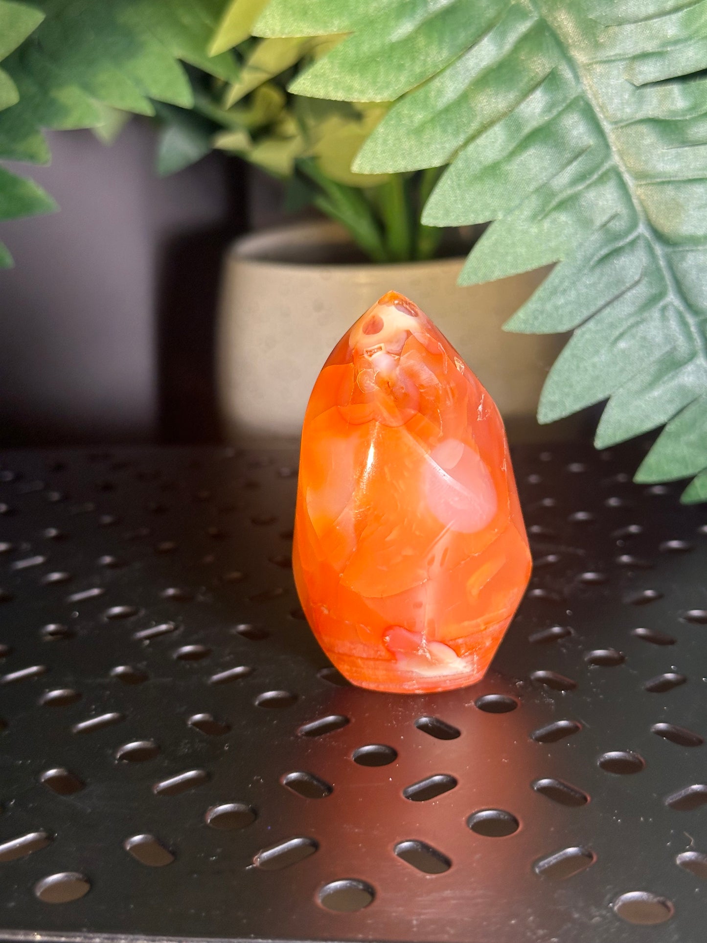 Carnelian Agate “Spiral” Crystal Tower