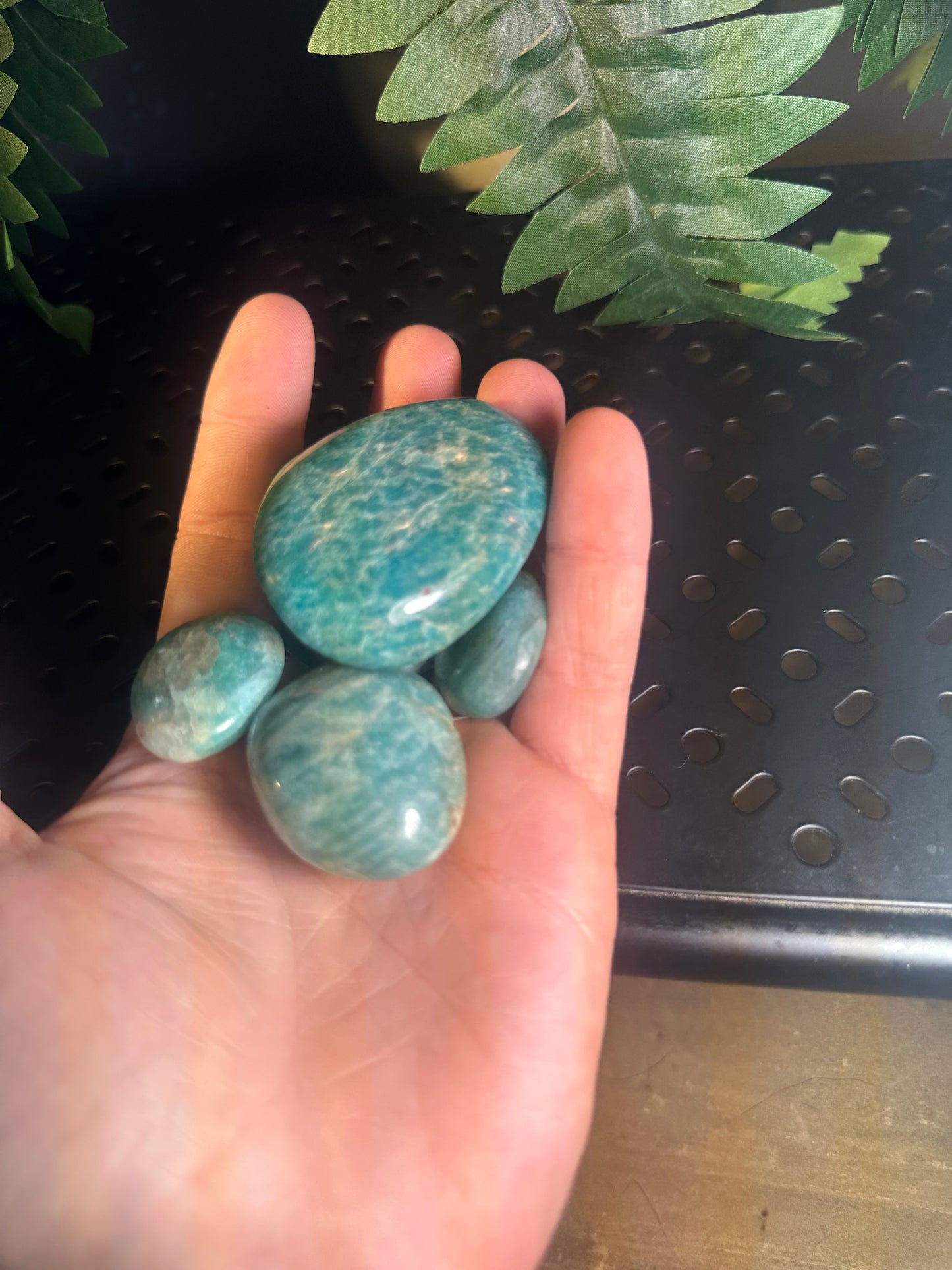 Amazonite Crystal Palmstone Pack