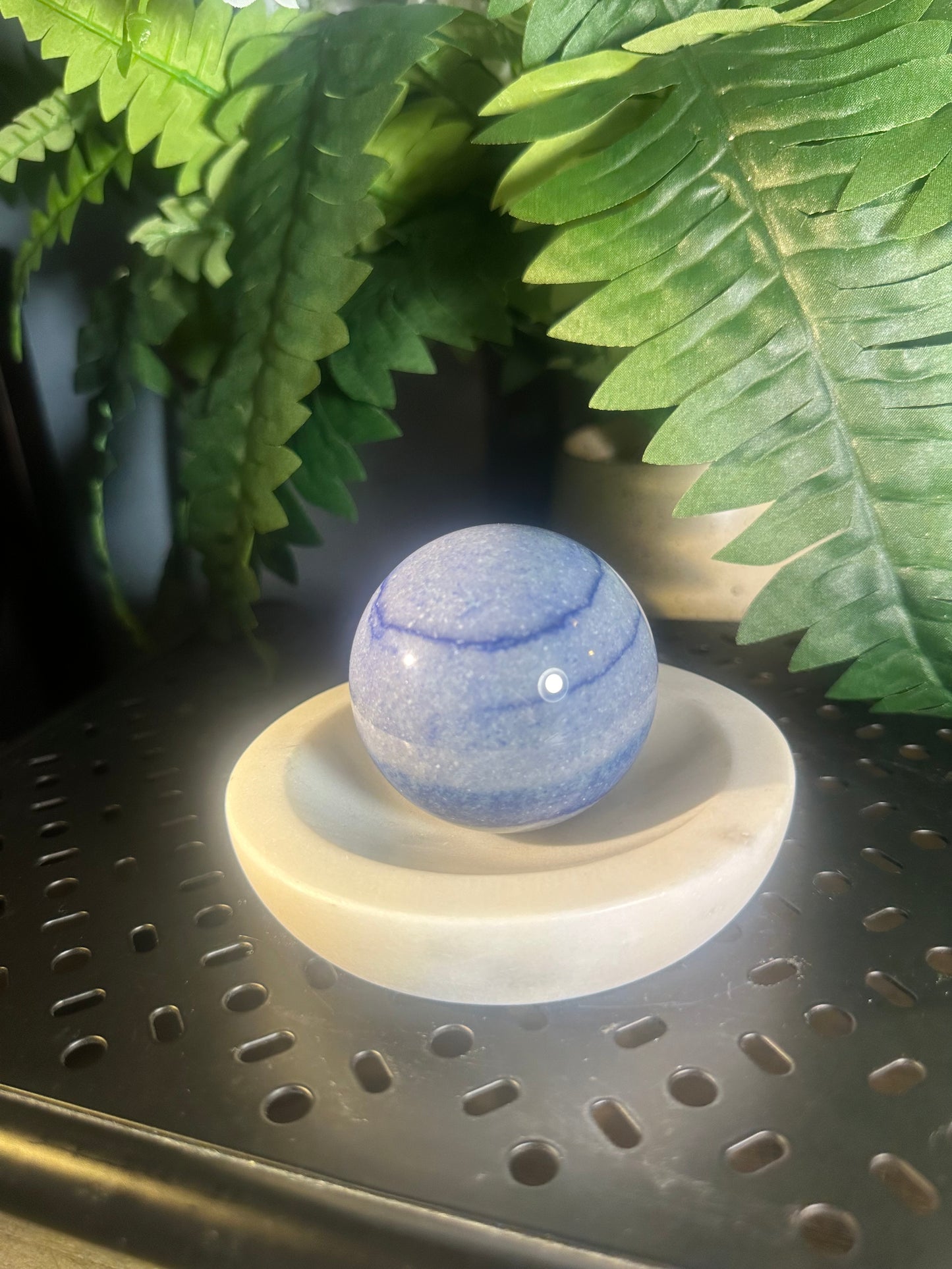 Vivid Blue Aventurine Crystal Sphere