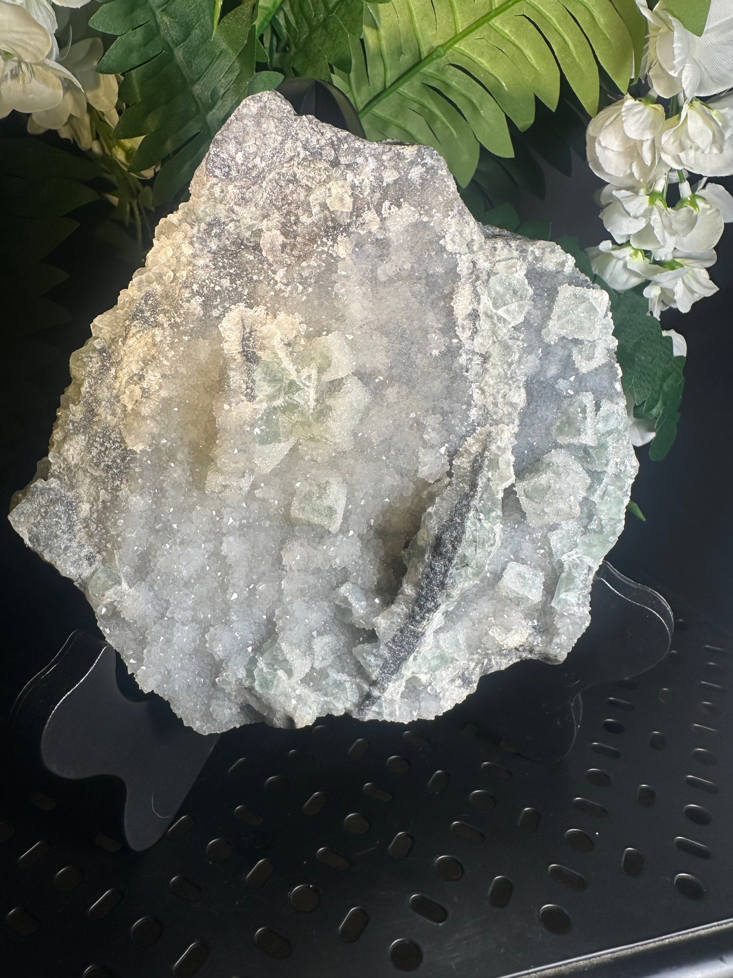 Natural sugarcoated Fluorite Cluster (Crystal Geode)