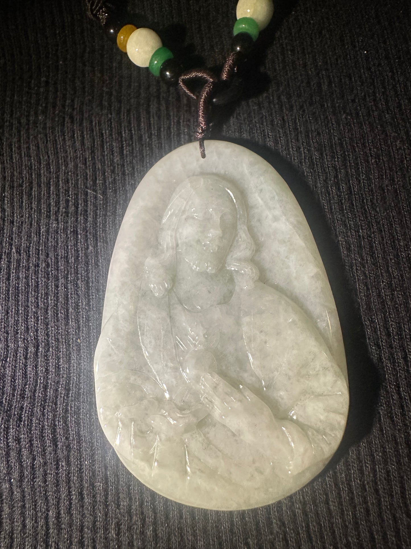 Jadeite “Jesus” Pendant