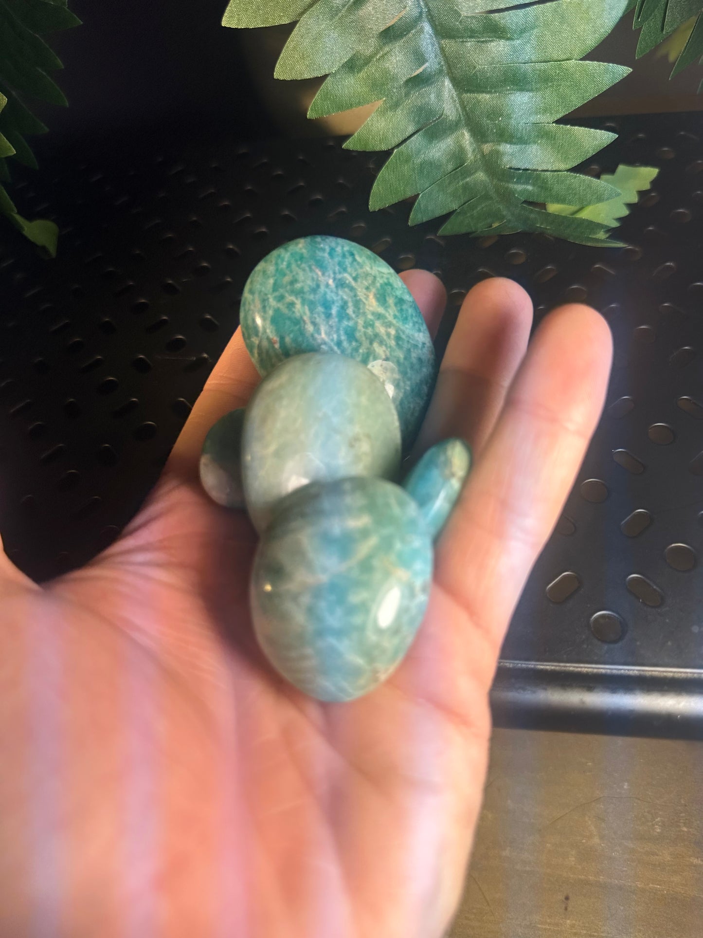 Amazonite Crystal Palmstone Pack