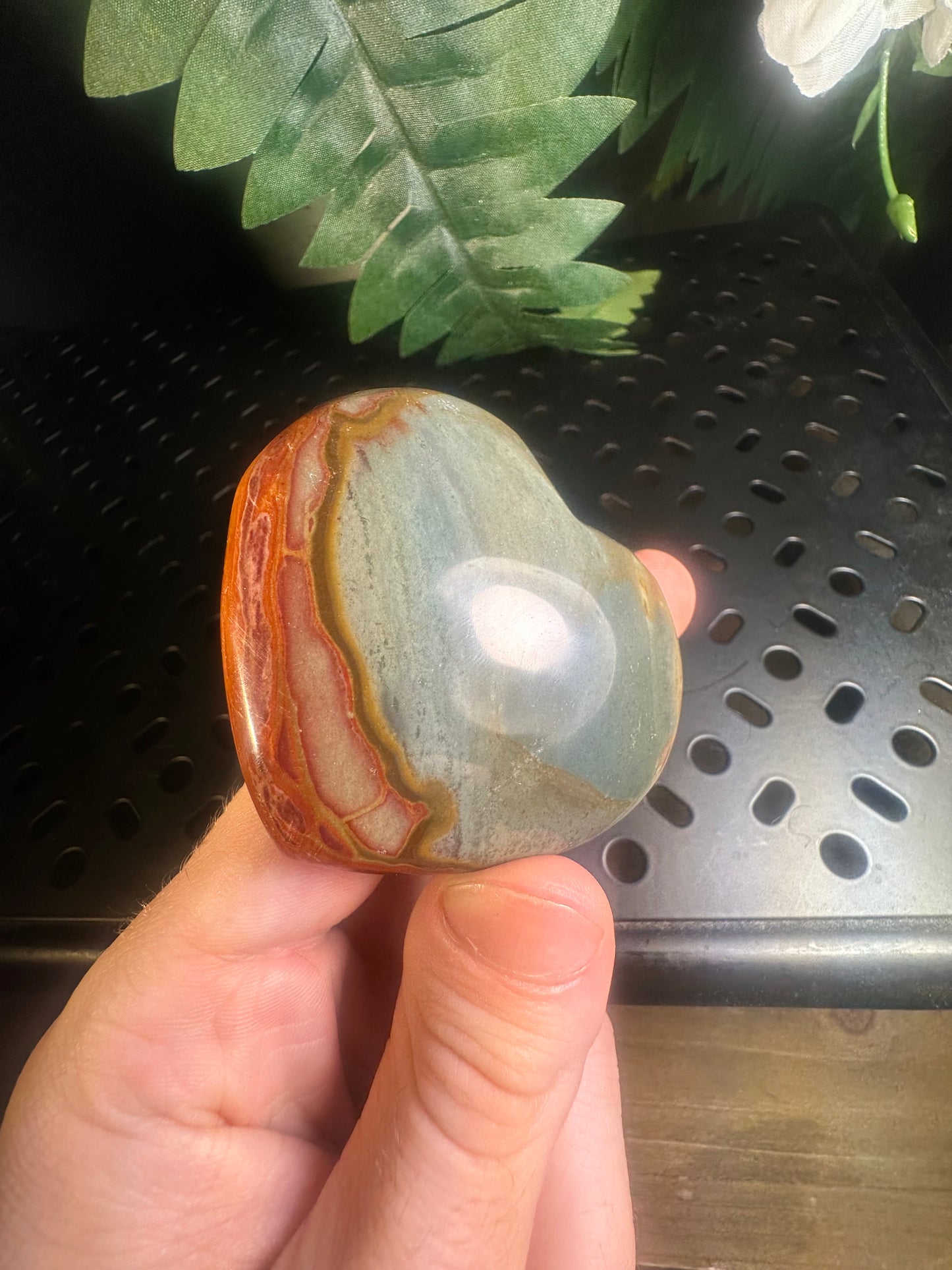 Polychrome Jasper Crystal Hearts