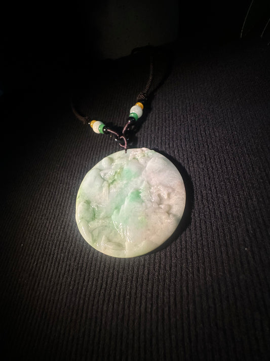 Jadeite “Mountain Bridges” Pendant