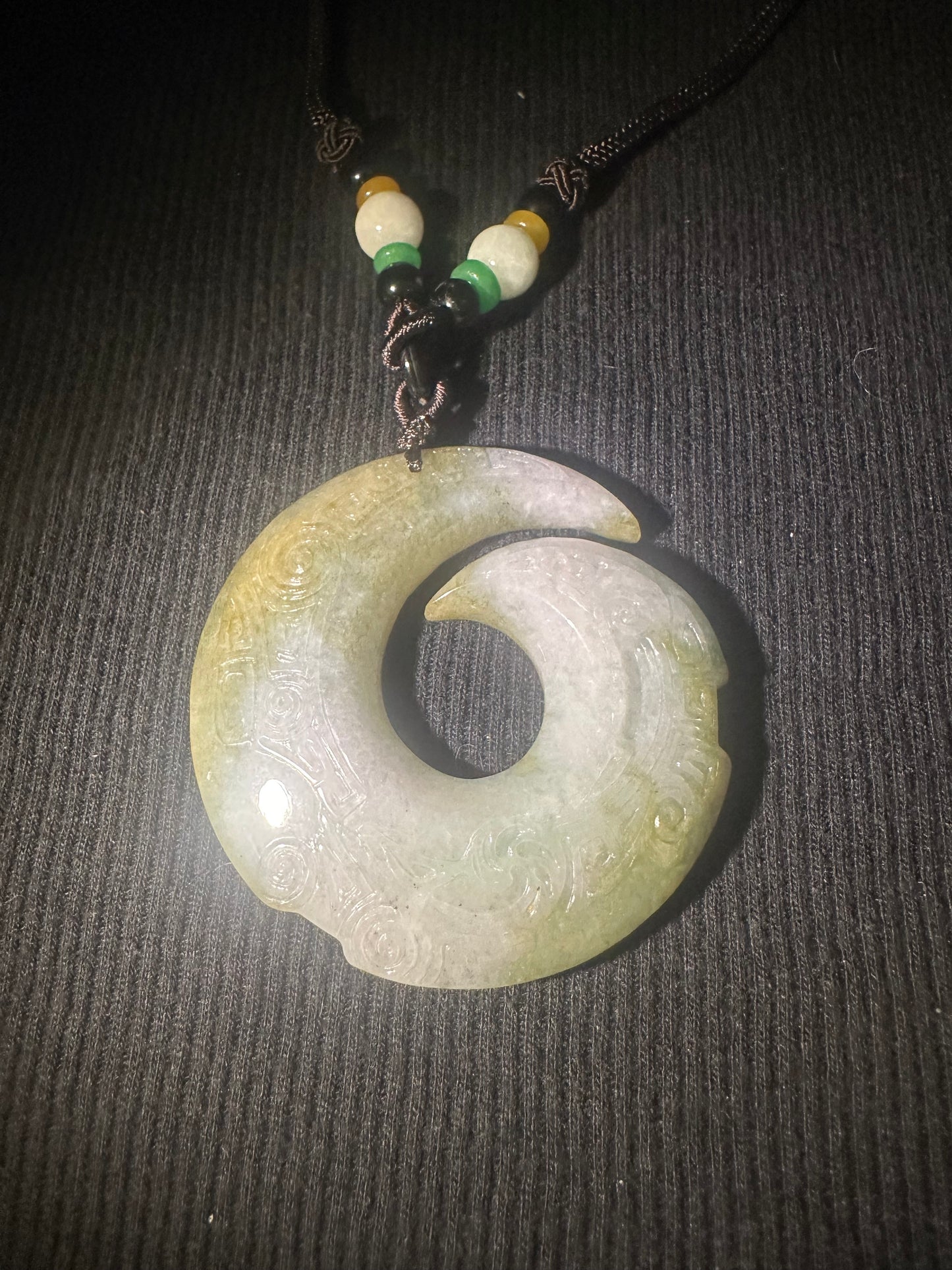 Jadeite “Unalome” Pendant